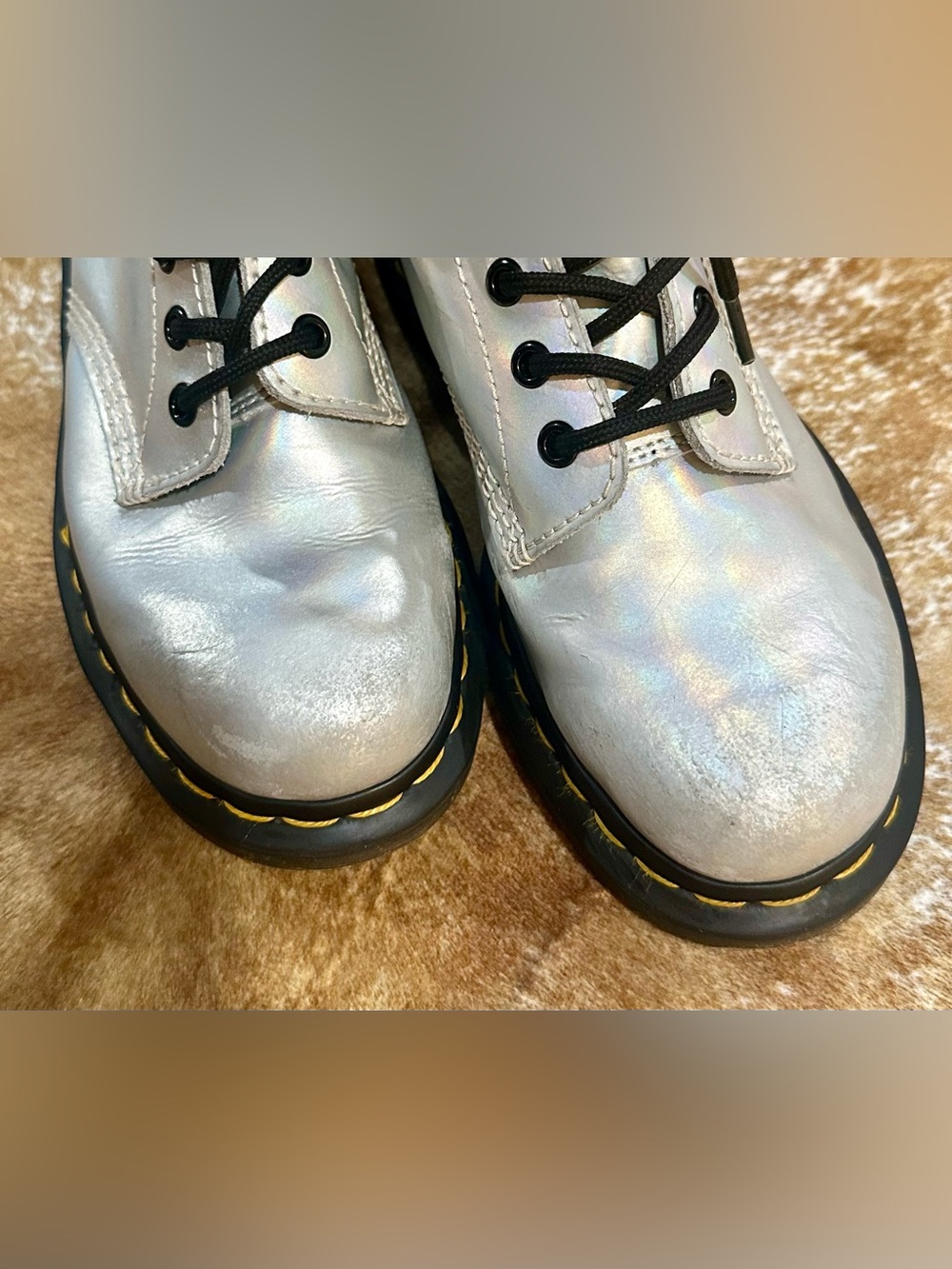 Dr. Martens Holographic Lace-Up Boots - Silver - Picture 14 of 16